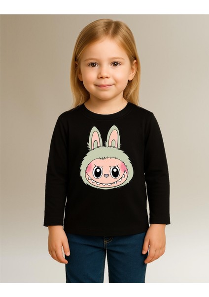 Labubu Uzun Kollu Baskılı Unisex Çocuk Tişört (4-13 Yaş) fiyatları