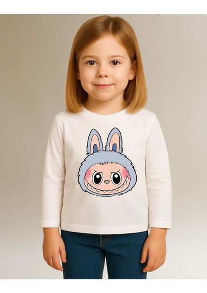 Labubu Uzun Kollu Baskılı Unisex Çocuk Tişört (4-13 Yaş) fiyatları