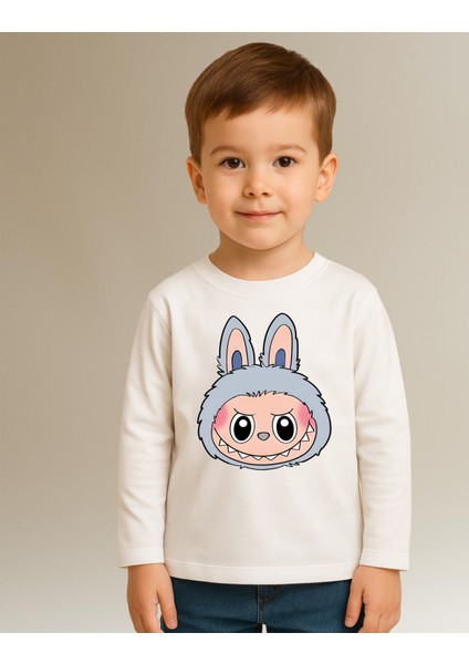 Labubu Uzun Kollu Baskılı Unisex Çocuk Tişört (4-13 Yaş) modelleri