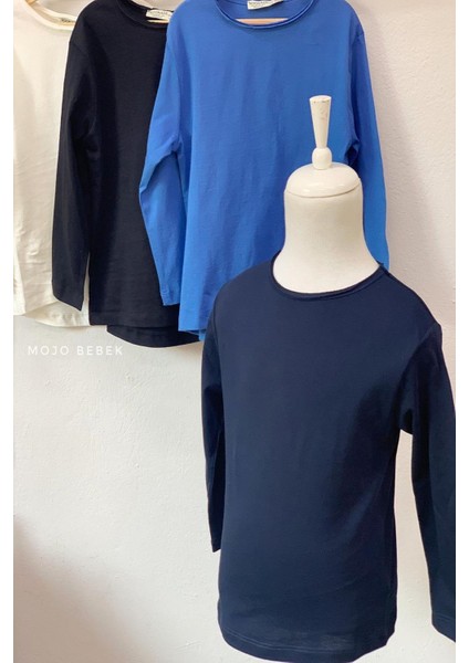 Erkek Çocuk Lazer Kesim Basic T-Shirt 0360 Lacivert indirimleri