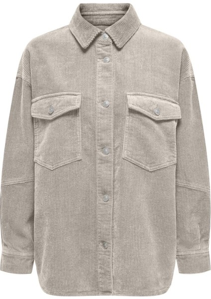 Onltıggy L/s Cord Shacket Pnt Kadın Bej Ceket - 15331547
