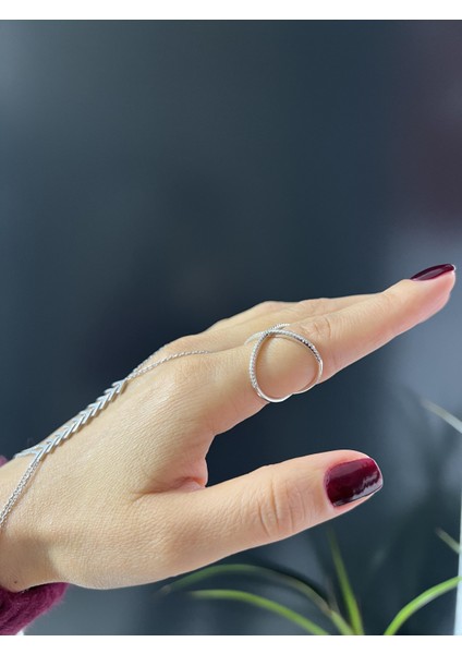 Çapraz Taşlı Gümüş Yüzük fiyatları