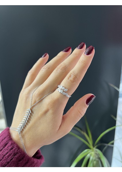 Damla Taşlı Gümüş Yüzük