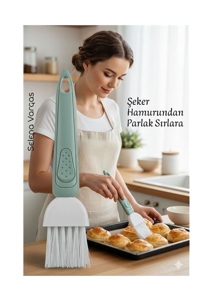 Yumurta Fırçası 18 cm Mutfak Yağlama Sos Sürme Fırçası Pasta Hamur Fırçası