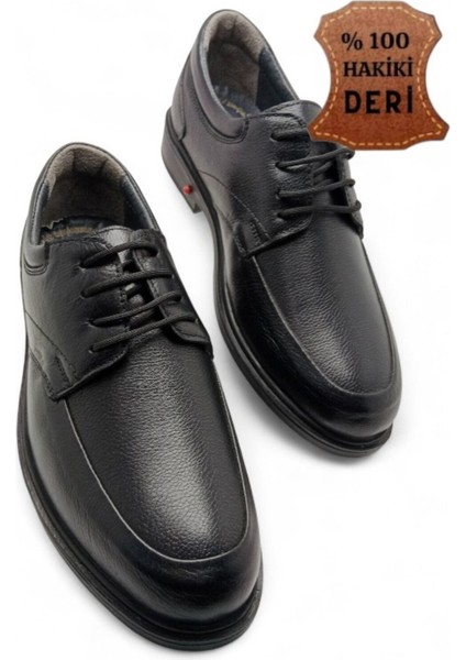 Erkek Iç Dış Hakiki Deri Ultra Rahat Ortopedik Tabanlı Hafif Mevsimlik Siyah Günlük Klasik Ayakkabı modelleri