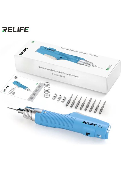 E2 | Akıllı Tork Ayarlı Elektrikli Tornavida Seti (Çok Hızlı, 1000MAH Şarjlı, Cep/tablet/laptop Hassas Tamir Için)