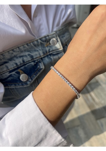 3 mm Gümüş Suyolu Bileklik