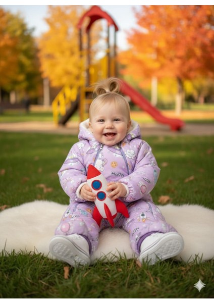 Laura Baby Sevimli Desenli Kız Bebek Çocuk Astronot (Kozmonot) Tulum fiyatları