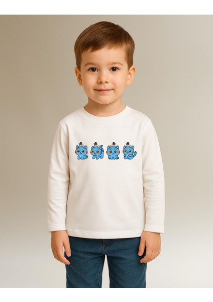 Kpop Demon Hunters Sevimli Derpy Uzun Kollu Baskılı Unisex Çocuk Tişört (4-13 Yaş) modelleri