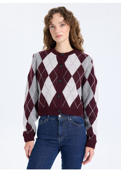 Bordo Kadın Hırka J5WL-HRK7164 modelleri