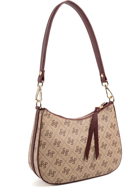 Koyu Bej - Bordo SP1259 Omuz Çantası fırsatları