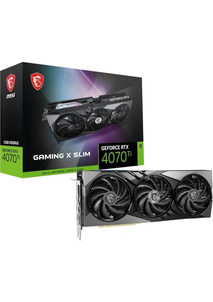 Msı Geforce Rtx 4070 Ti Gaming x Slim 12GB GDDR6X 192 Bit Dlss 3 Ekran Kartı- Outlet