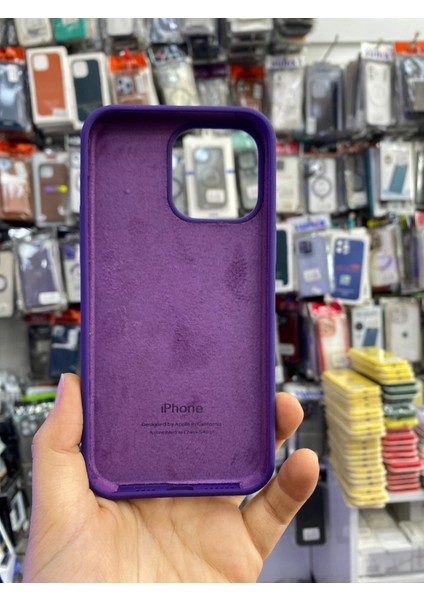 Iphone 14 Pro Max Uyumlu Içi Kadife Logolu Lansman Kılıf fiyatları