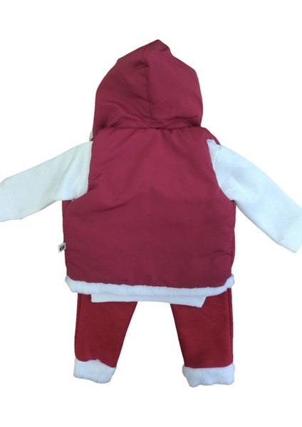 Laura Baby Yılbaşı / Yeniyıl Kapüşonlu 3'lü Erkek Bebek Takımı