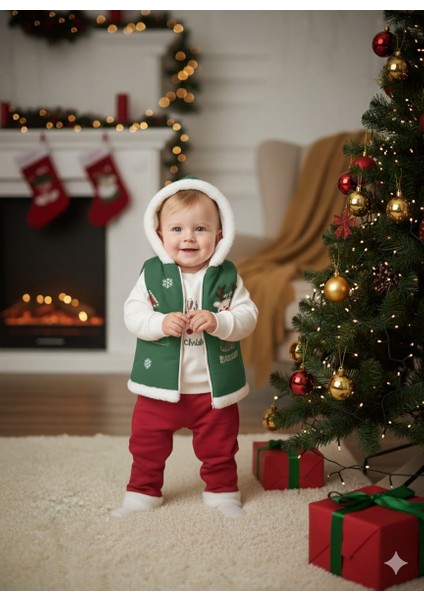 Laura Baby Yılbaşı / Yeniyıl Kapüşonlu 3'lü Erkek Bebek Takımı fiyatları