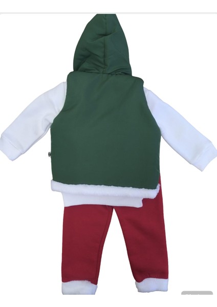 Laura Baby Yılbaşı / Yeniyıl Kapüşonlu 3'lü Erkek Bebek Takımı