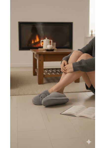 Kadın Peluş Tüylü Köpek Figürlü Rahat Ev Botu Pandufu Terlik fiyatları