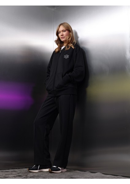 Kadın Nakış Detay Fermuarlı Sweat Takım indirimleri