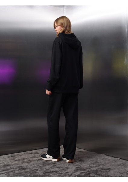 Kadın Nakış Detay Fermuarlı Sweat Takım