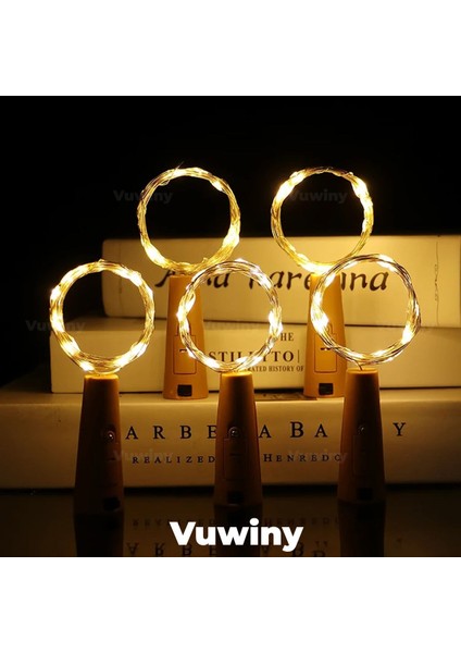 Tıpalı Mantar Dekoratif Şişeler Için Bükülebilir Pilli Peri LED Gün Işığı (2 Metre) fiyatları