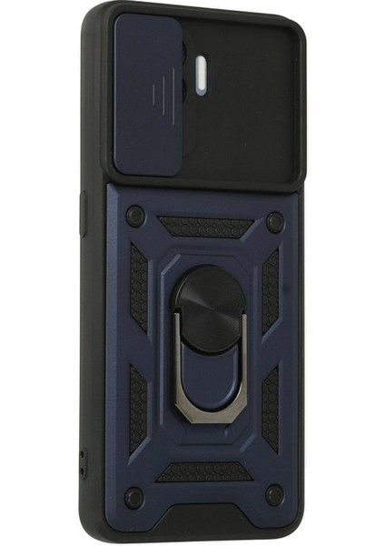 Oppo Reno 5 Lite Kılıf Pars Lens Yüzüklü Silikon - Lacivert - MRS9246-3127 modelleri