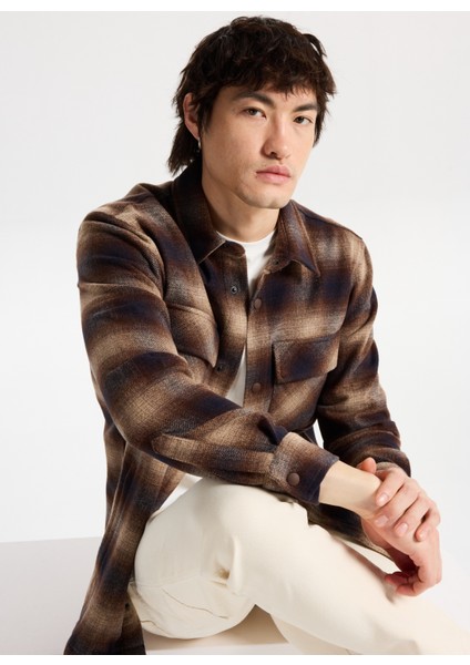 Çok Renkli Erkek Relaxed Ekose Gömlek M5WM-GML1812 fırsatları