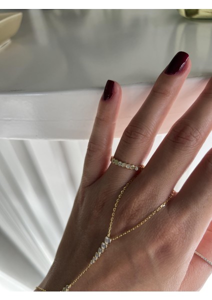 Taşlı Petek Gümüş Yüzük