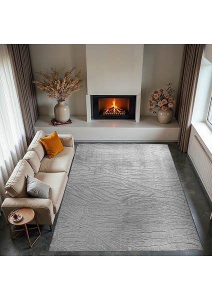 Alaçatı Püsküllü Parça Halı 150X230 Hex Gri