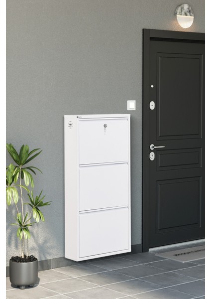 Metal Ayakkabılık 3’lü Kilitli