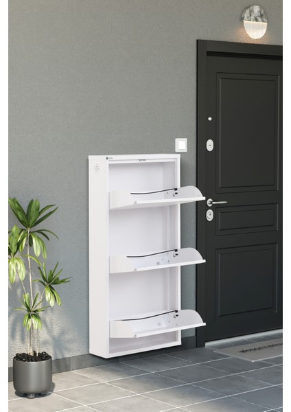 Metal Ayakkabılık 3’lü Kilitli modelleri