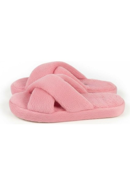 CP30 Tüylü Pofuduk Çapraz Kışlık Kadın Ev Terliği