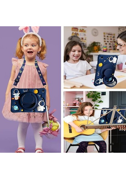 Samsung Galaxy Tab A8 10.5 2021 Standlı ve Boyun Askılı Astronot Astrobuddy Çocuk Tablet Kılıf X200 fiyatları