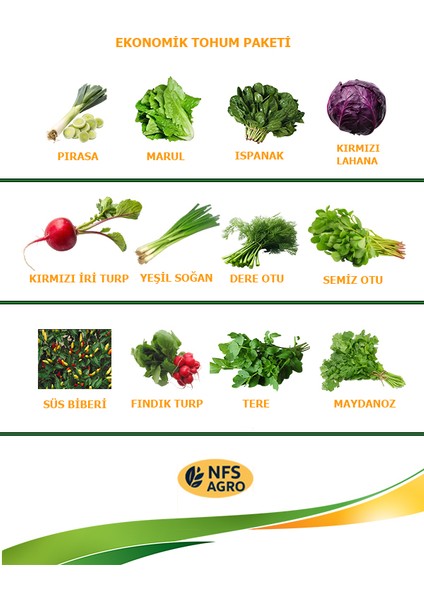 agro sebze tohumu - ekonomik sebze yetiştirme paketi - 3