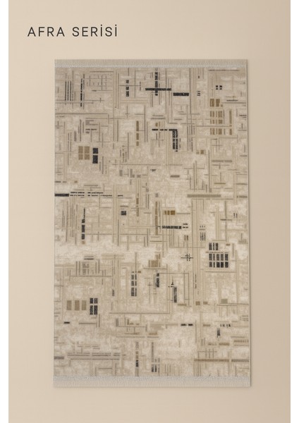 Afra Serisi Leke Tutmaz Kolay Temizlenir Toz Yapmaz Modern Akrilik Halı