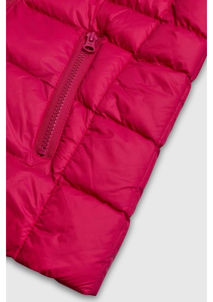 Kız Çocuk 4-14 Yaş Peluş Kapüşonlu Mont Fuşya fırsatları