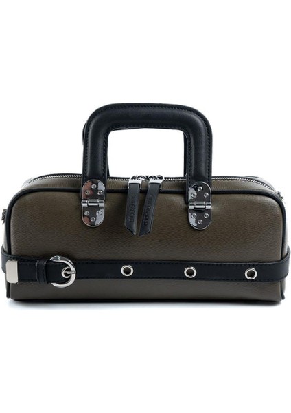 Haki - Siyah SP1258 Kadın El Çantası