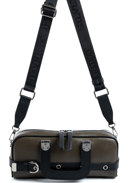 Haki - Siyah SP1258 Kadın El Çantası