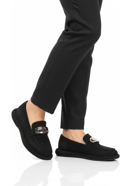 Siyah Süet Kadın Casual Ayakkabı 547828 Z