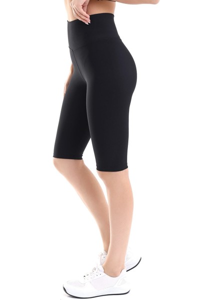 Kadın Diz Boy Tayt Şort / Deniz Havuz ve Antreman Koşu Şortu