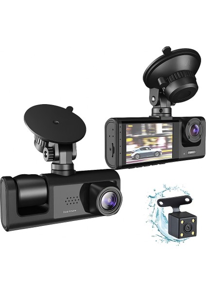 3 Kameralı Wifi'li Araç Kayıt Kamerası Vr-10 | Geniş Görüş – Gece Görüş – Otopark Modu