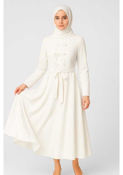 Byan Fiyonklu Puf Scuba Elbise modelleri