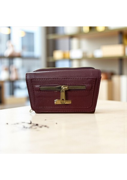 Önü Kapaklı Tek Gözlü Kadın Cüzdan