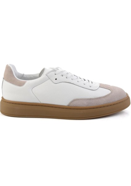 Bej Hakiki Deri Erkek Sneaker E01442421502