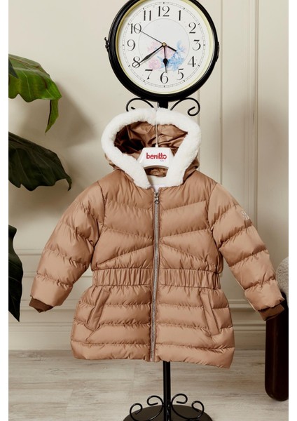 Kız Bebek Kapüşonlu Kışlık Mont 51333
