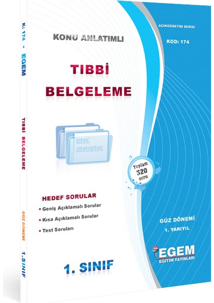 Aöf 1. Sınıf Tıbbi Belgeleme Güz Dönemi Konu Anlatımlı Soru Bankası