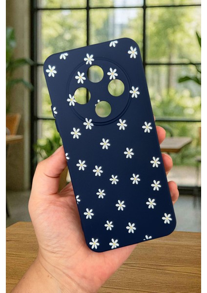 Tecno Spark 30C Uyumlu Mini Papatya Desenli Silikon Darbe Emici Klasik Korumalı Rubber Kılıf