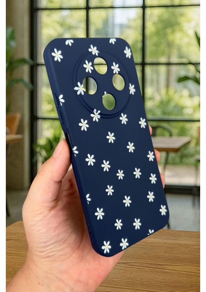 Tecno Spark 30C Uyumlu Mini Papatya Desenli Silikon Darbe Emici Klasik Korumalı Rubber Kılıf modelleri