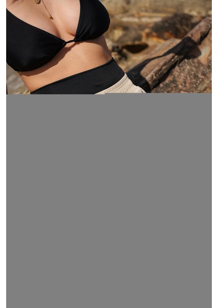 Kadın Havuz Deniz Şortu Lazerli - Içden Taytlı Ekstra Bel ve Göbek Korseli