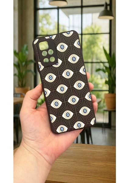 Xiaomi Redmi 10 2022 Evıl Eye Desenli Silikon Darbe Emici Klasik Korumalı Rubber Kılıf