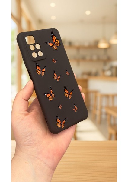 Xiaomi Redmi 10 2022 Kelebek Desenli Silikon Darbe Emici Klasik Korumalı Rubber Kılıf modelleri